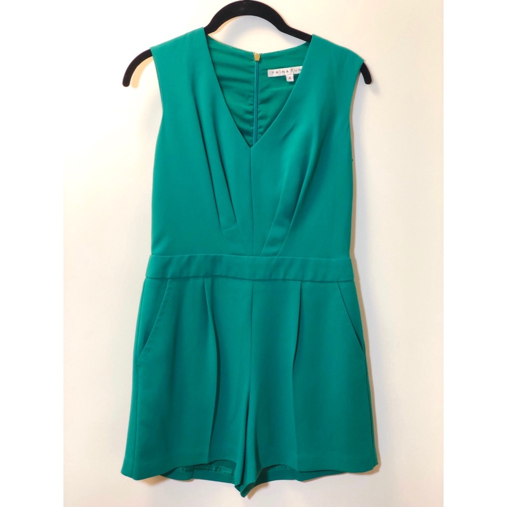 Trina Turk Bright Green Romper